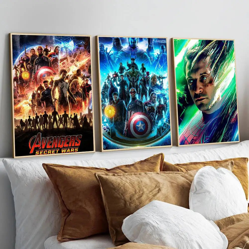 Avengers Secret Wars-poster - Kosmisch Explosieontwerp van het Team