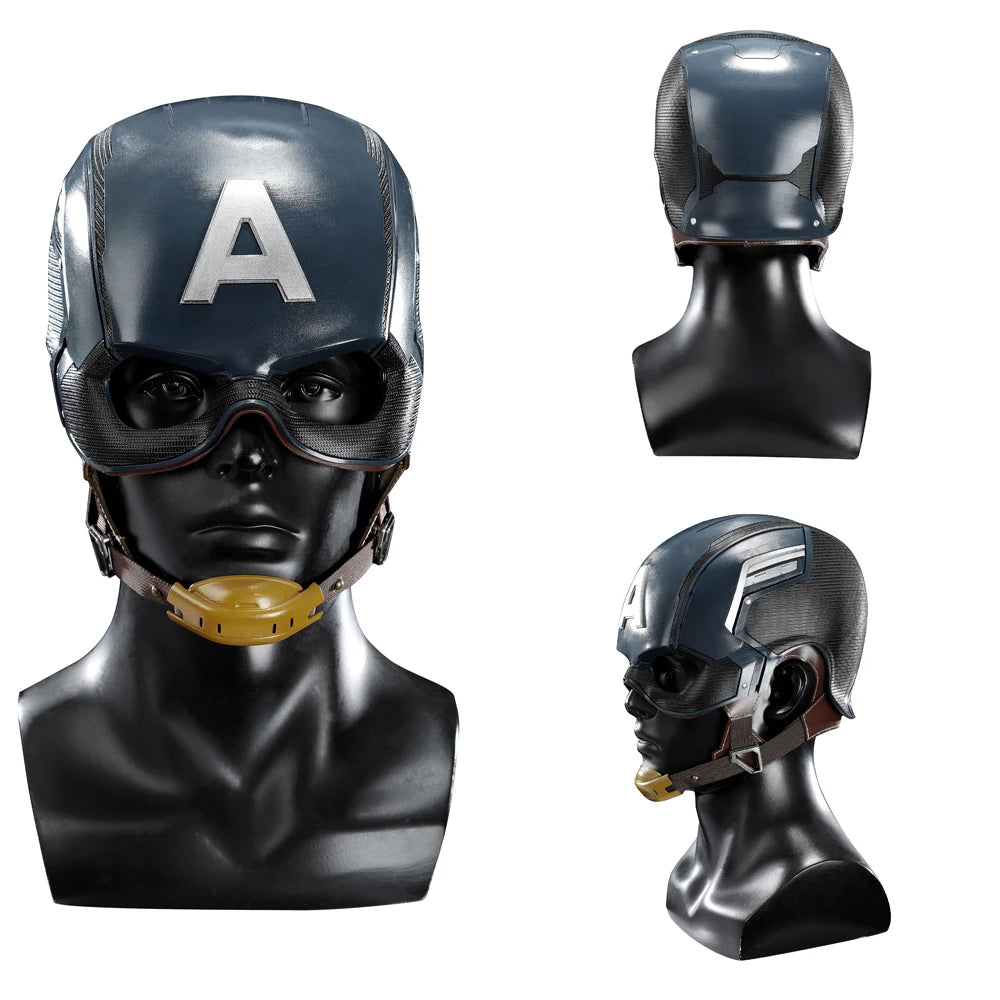 Premium Captain America-kostuum voor volwassenen - helm met ster en laarzen