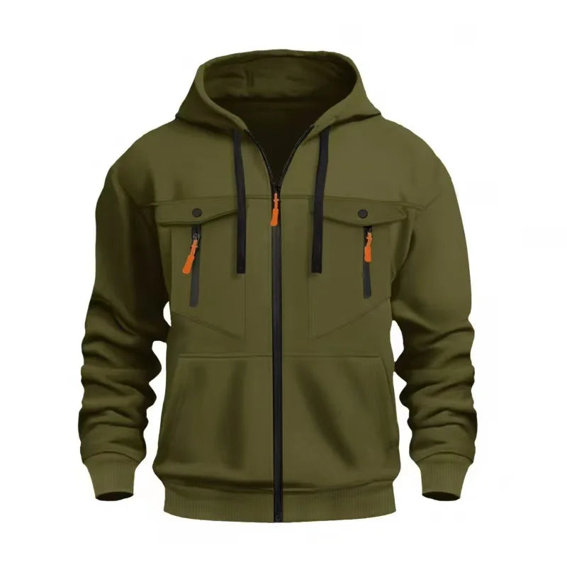 Marvel Avengers-hoodie met rits - Neonlogo, meerdere zakken, voor heren
