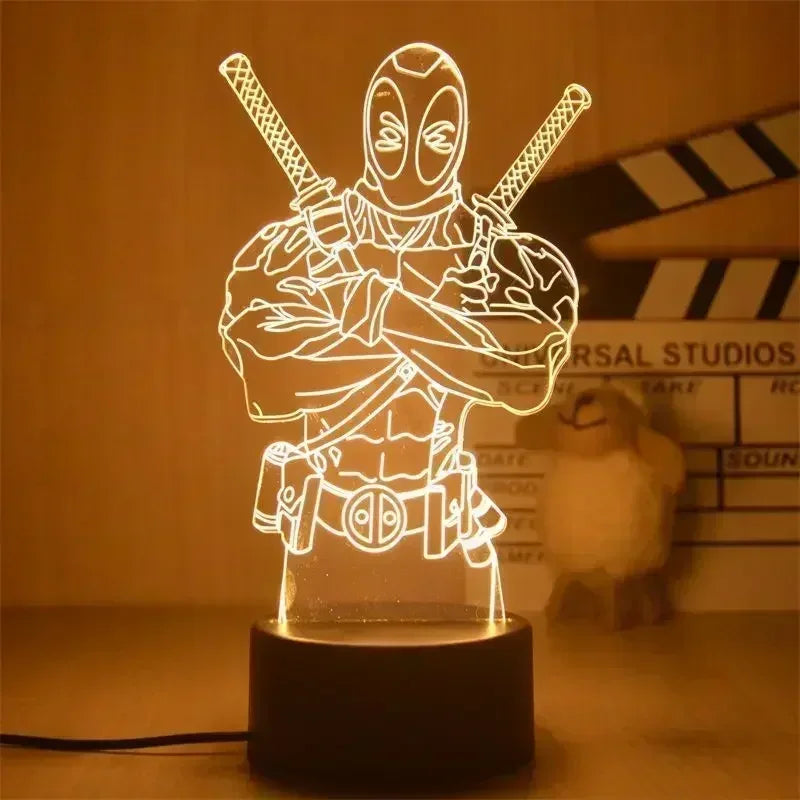 LED-lamp Marvel Avengers Deadpool - Gekruiste armen, 3D, 18cm