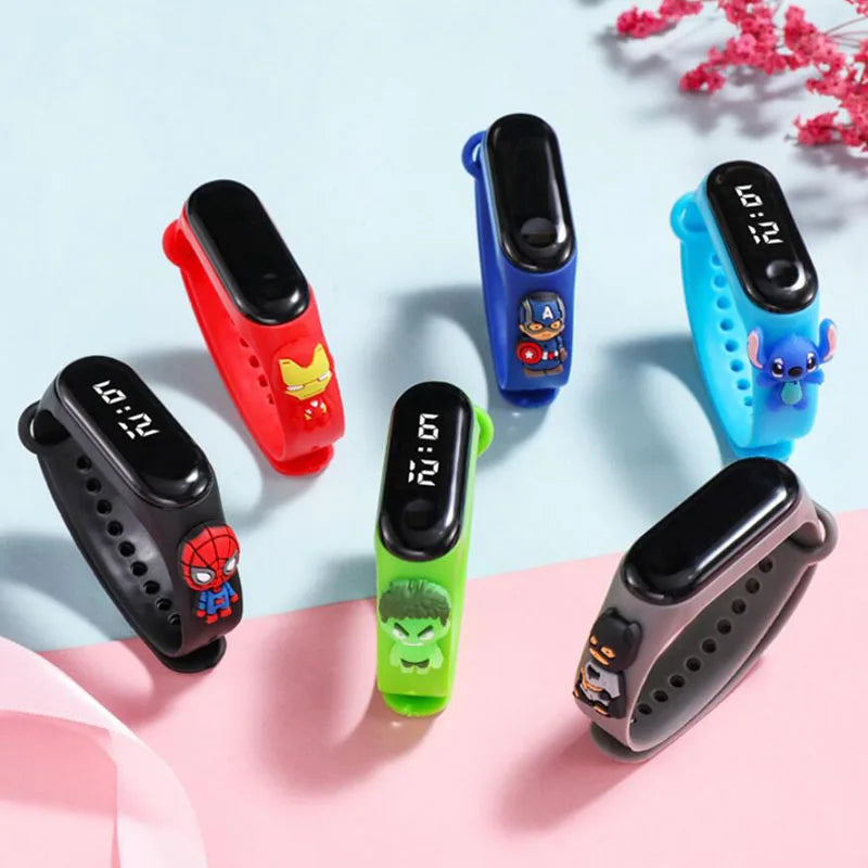 Montre LED Avengers - Enfant, étanche, super-héros