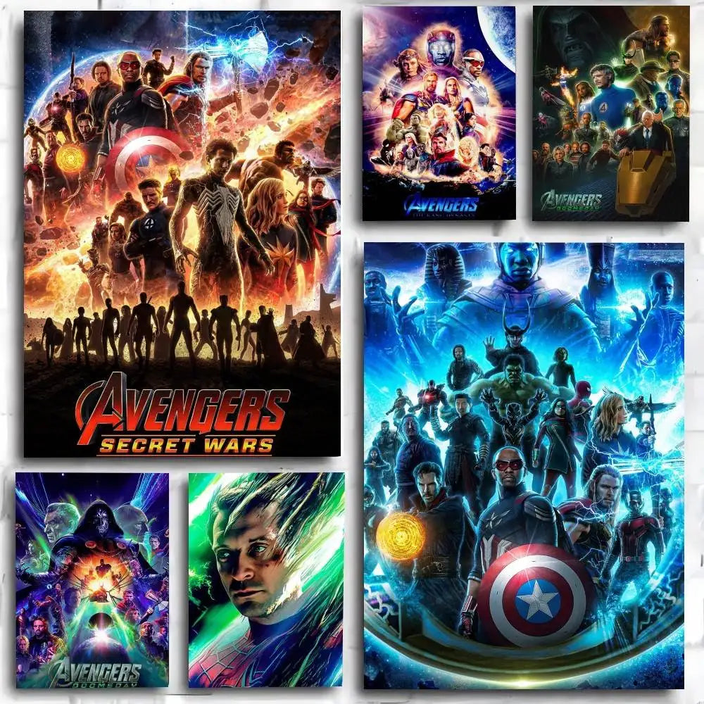 Avengers Secret Wars-poster - Kosmisch Explosieontwerp van het Team