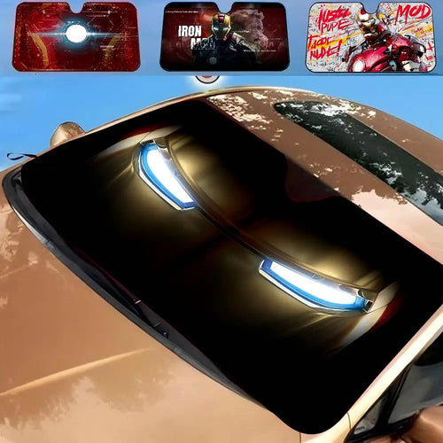 Iron Man-zonwering voor de auto - Uv-bescherming voor de voorruit