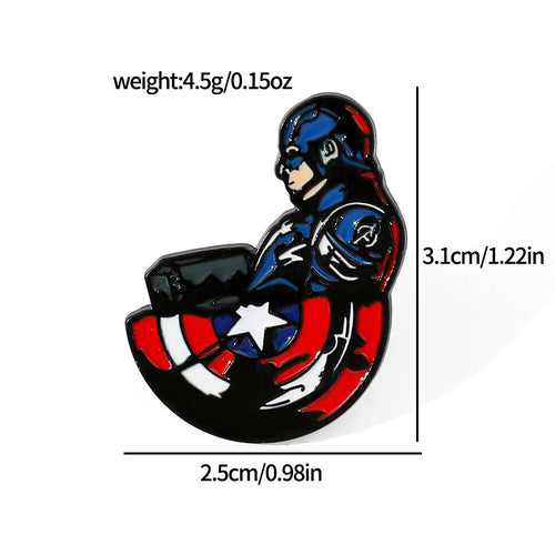 Avengers Captain America-badge - emaille pin met schild
