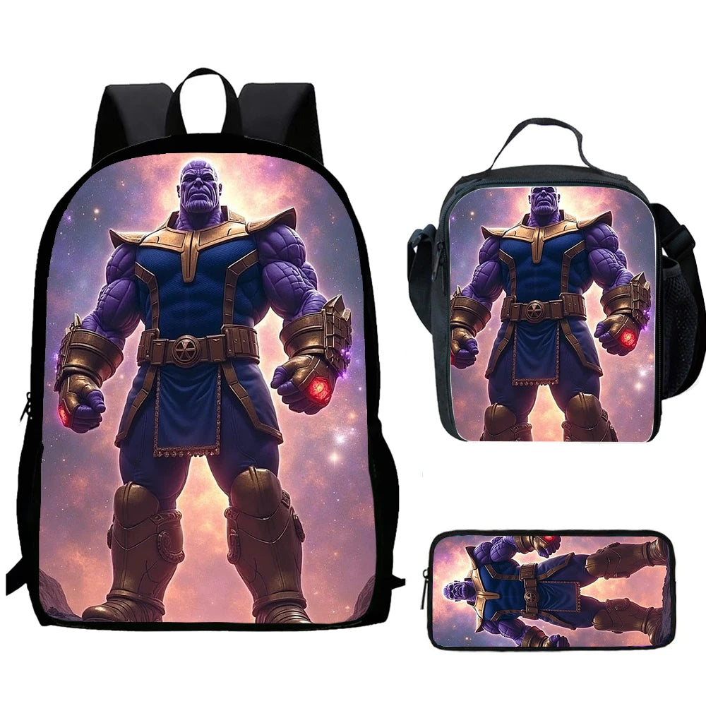 Thanos Cosmic-rugzak 3-delig - Rode melkweg, schoolset voor kinderen
