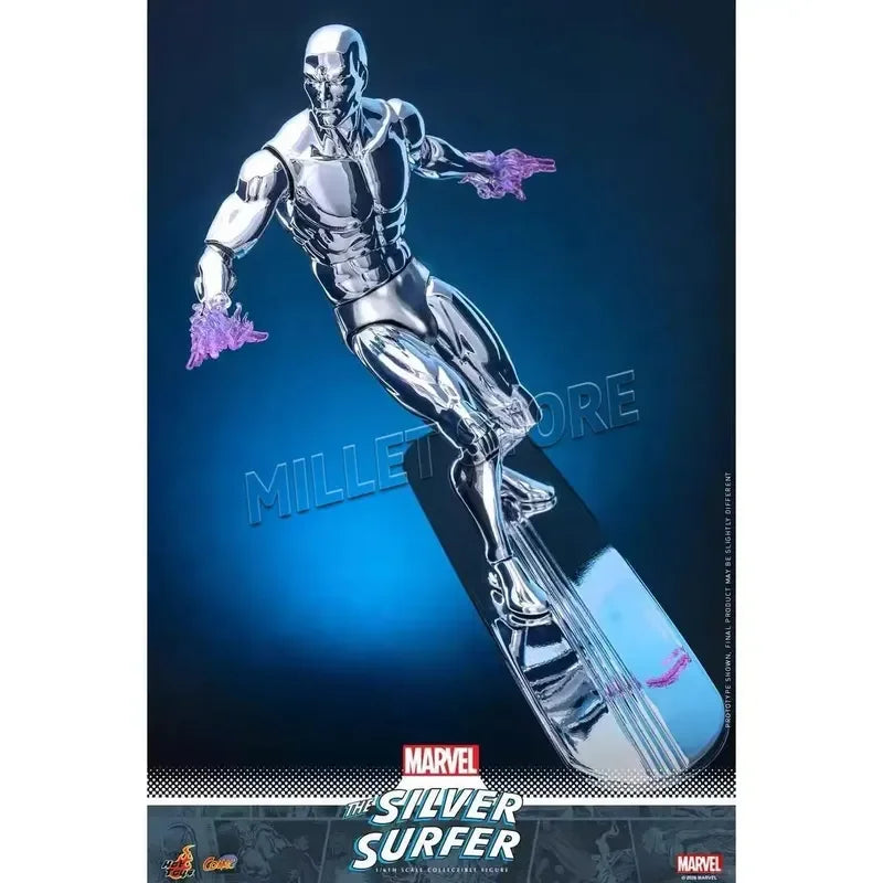 Hot Toys Silver Surfer-figuur - 1/6 Marvel Fantastic Four met surfplank