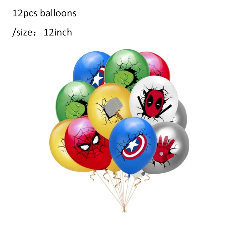 Avengers verjaardagsdecoratie - ballonnen x12