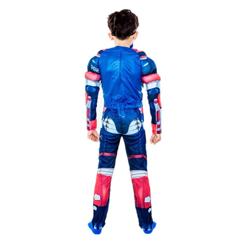 Iron Patriot-cosplaykostuum voor kinderen - gespierd pak
