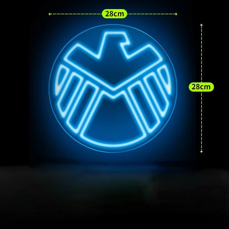 LED-neon Avengers S.H.I.E.L.D. - Adelaarslogo