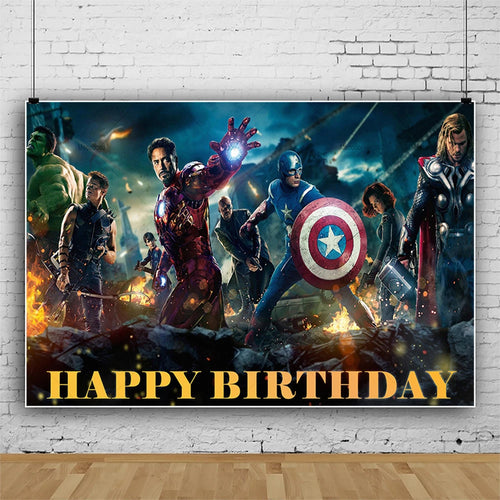 Verjaardagsposter Avengers 2012 - Fijne verjaardag