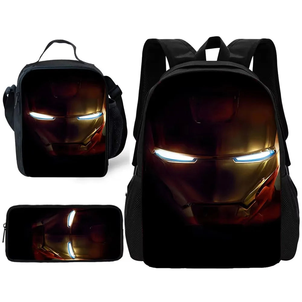 Avengers Iron Man-rugzakset - Close-up van donkere helm