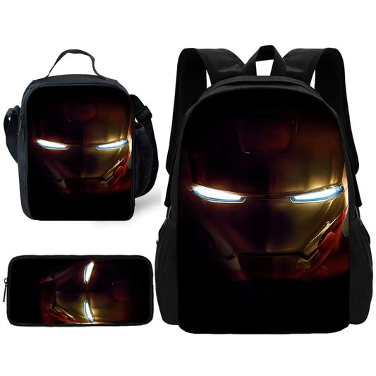 Avengers Iron Man-rugzakset - Close-up van donkere helm