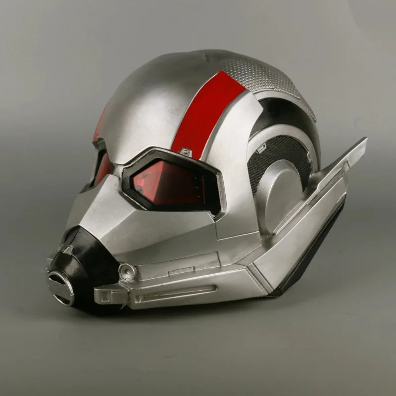 Ant-Man-helm – zilvergrijs ontwerp met rode ledverlichting