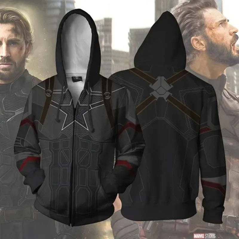 Avengers Captain America-hoodie – 3D-cosplayhoodie