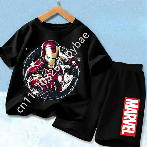 Avengers Iron Man T-shirt voor kinderen - volledig zwarte set