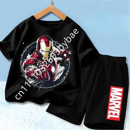 Avengers Iron Man T-shirt voor kinderen - volledig zwarte set