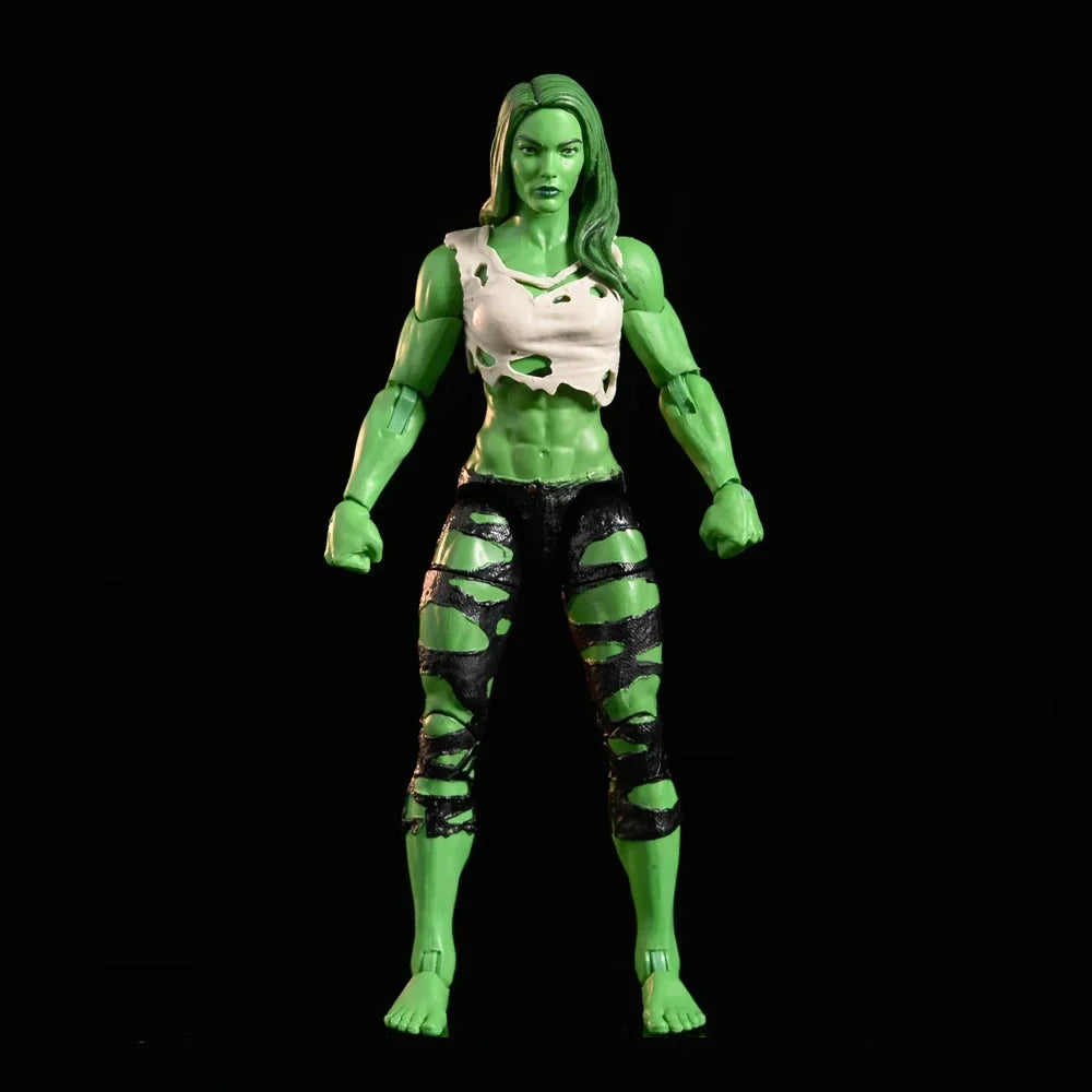 Gearticuleerde She-Hulk Marvel Legends-figuur - Twee hoofden, 15 cm
