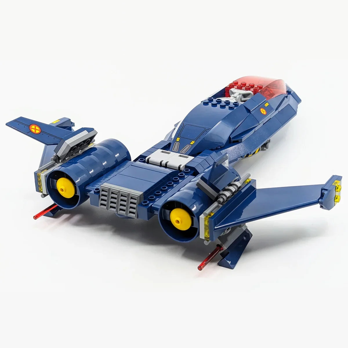 Jouet de construction en briques Avion X-Jet Blackbird - Modèle Avengers X-Men