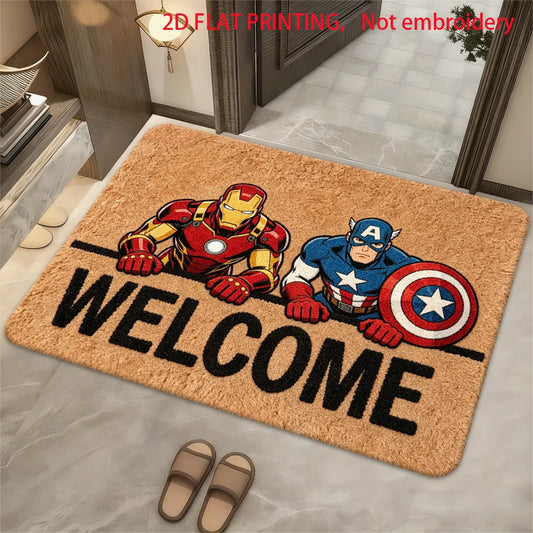 Marvel Avengers-mat - Welkom-ontwerp met Iron Man en Captain America