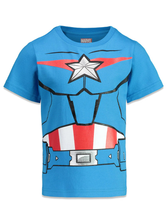 Avengers Captain America T-shirt voor kinderen - Blauwe superheld