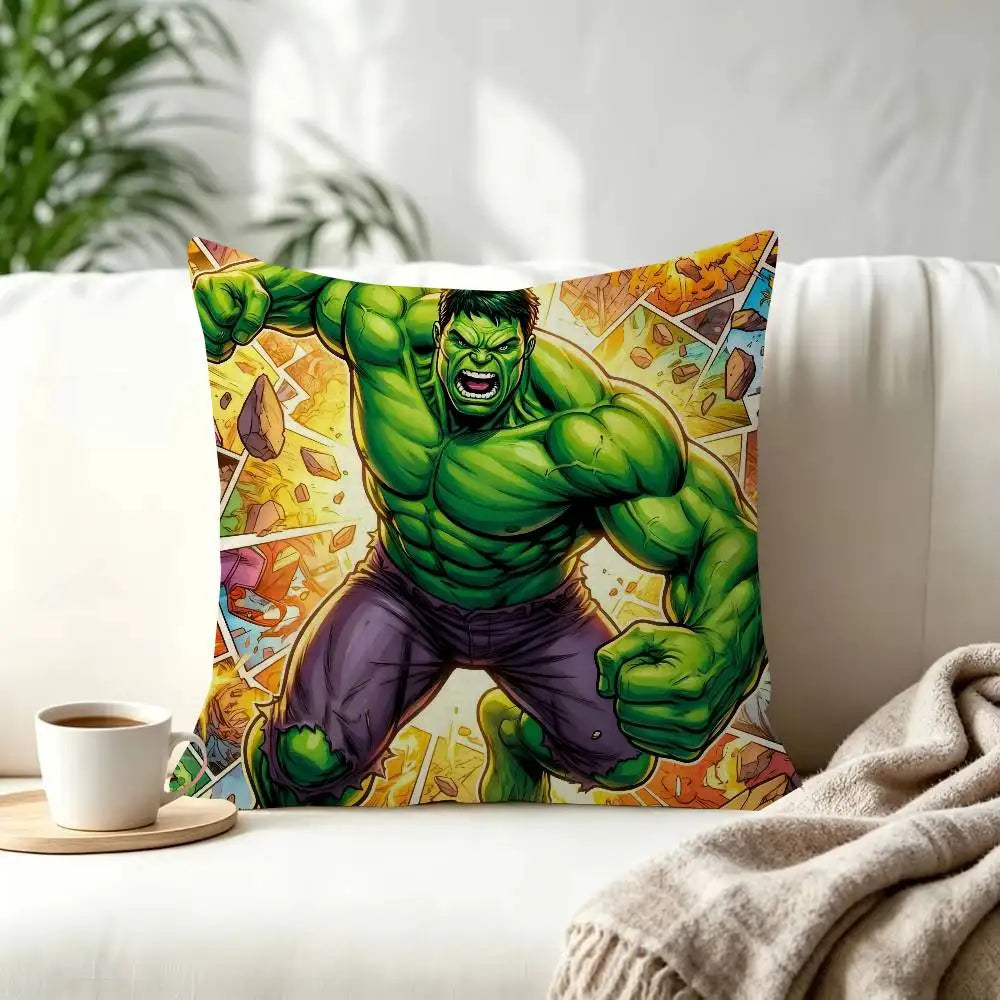 Hulk-kussenhoes - Kleurrijke stripexplosie