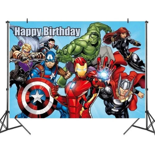 Avengers verjaardagsdecoratie - achtergronddoek