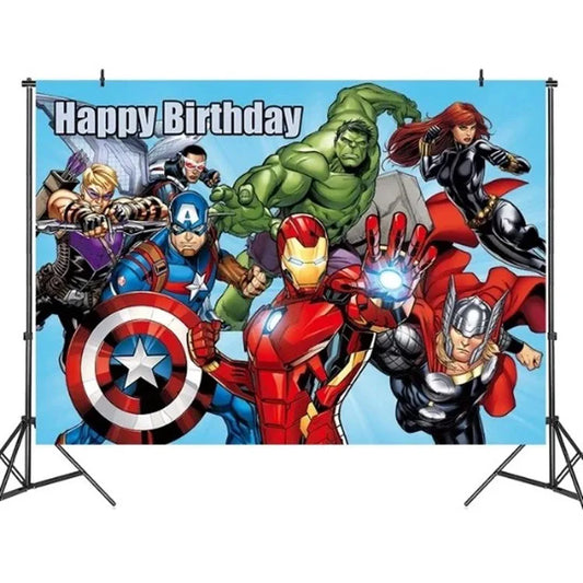 Avengers verjaardagsdecoratie - achtergronddoek