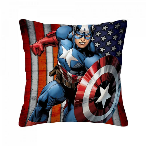 Captain America-kussenhoes - Achtergrond met Amerikaanse vlag
