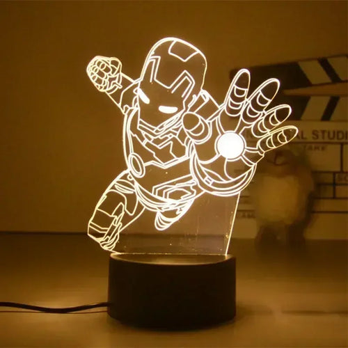 LED-lamp Marvel Avengers Iron Man - Vliegend, 3D, 18cm