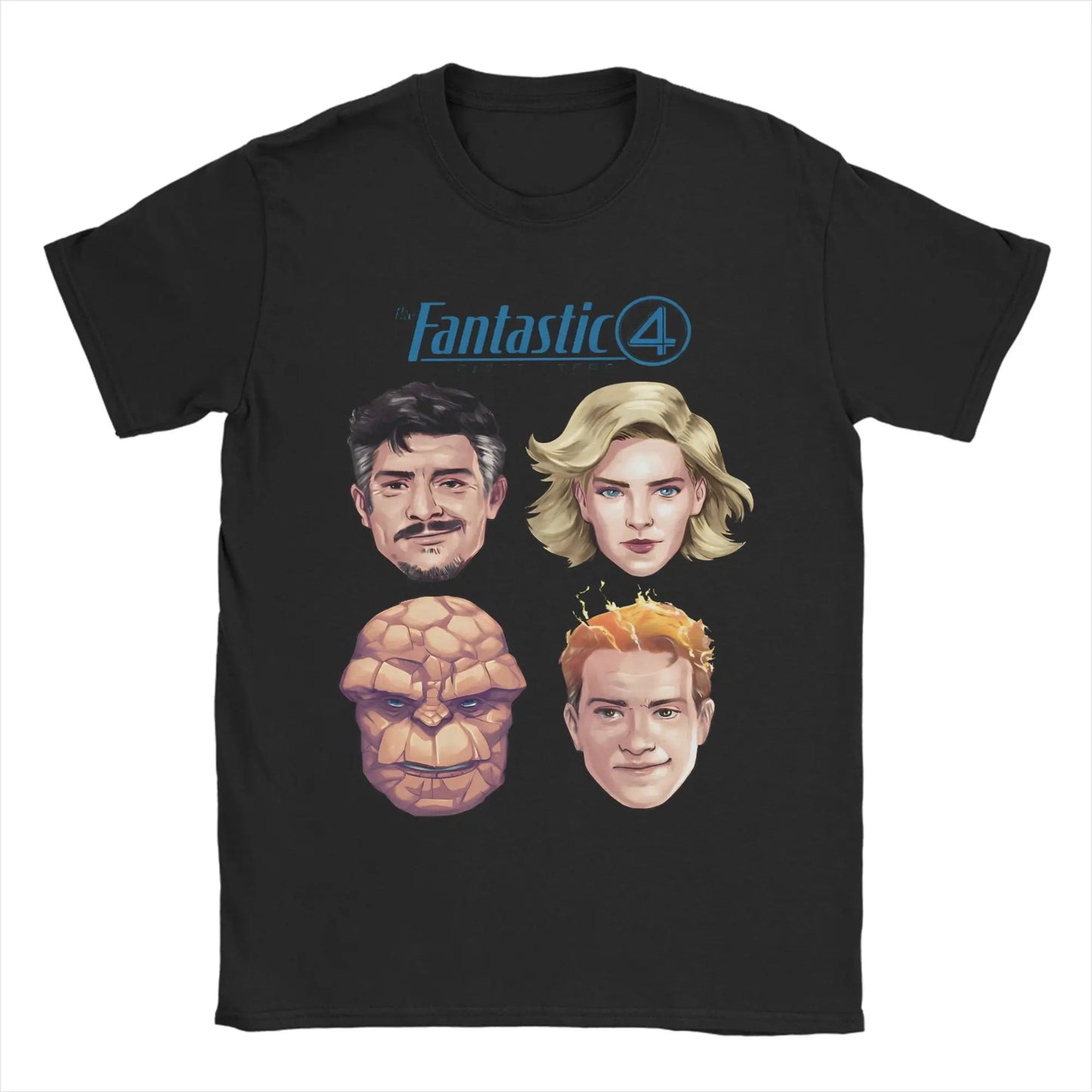 T-shirt The Fantastic 4 First Steps - Affiche rétro bleue, unisexe