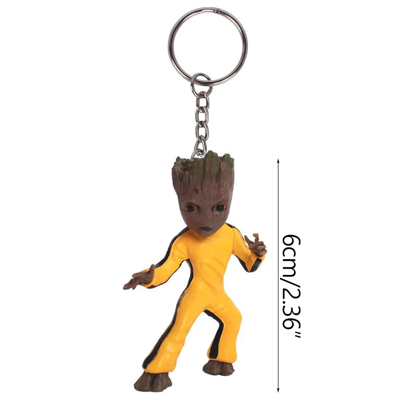 Porte-clés figurine Baby Groot 3D - Collection de costumes variés