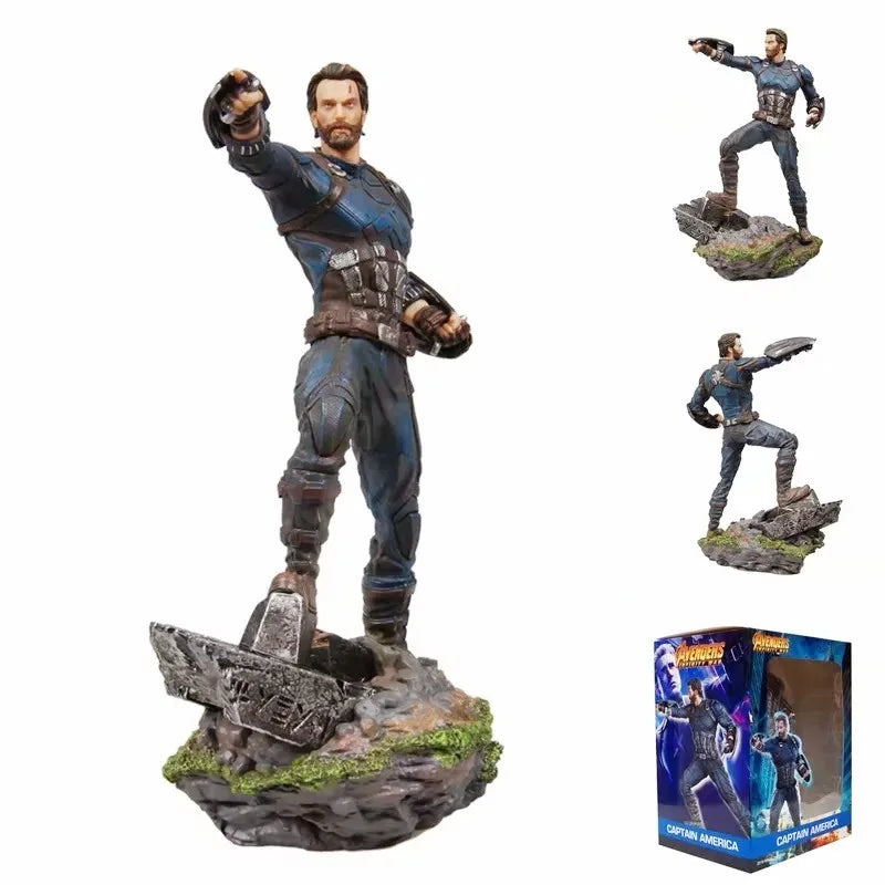 Avengers-figuur Captain America - Steve Rogers met Wakandaanse schilden