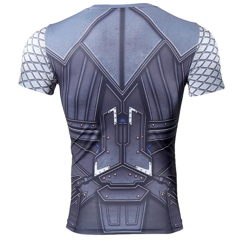 Avengers Thor 3D-compressie-T-shirt - Rood en grijs