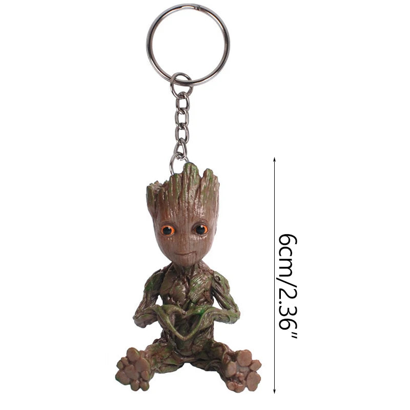 Porte-clés figurine Baby Groot 3D - Collection de costumes variés