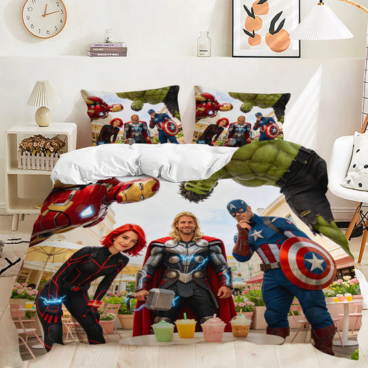 Dekbedovertrek Avengers - Beige Superheldenontwerp