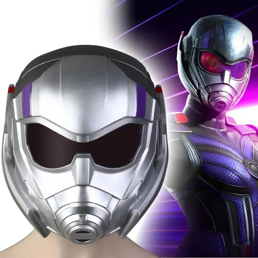 Ant-Man and the Wasp-cosplayhelm - zilver en zwart met paars vizier