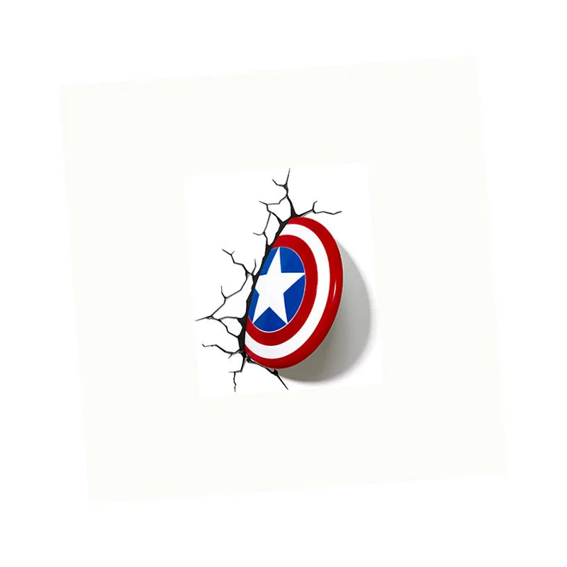 Avengers Iron Man Captain America-stickers - 3D-muurschildering met trompe-l'oeileffect