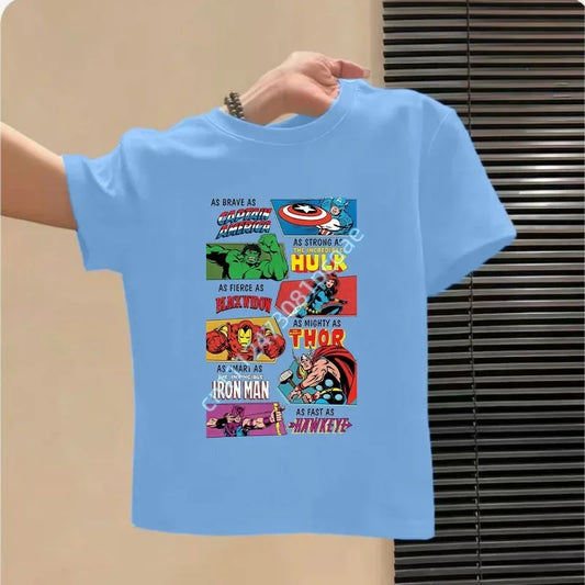 Avengers T-shirt voor kinderen As Brave As Captain America - hemelsblauw