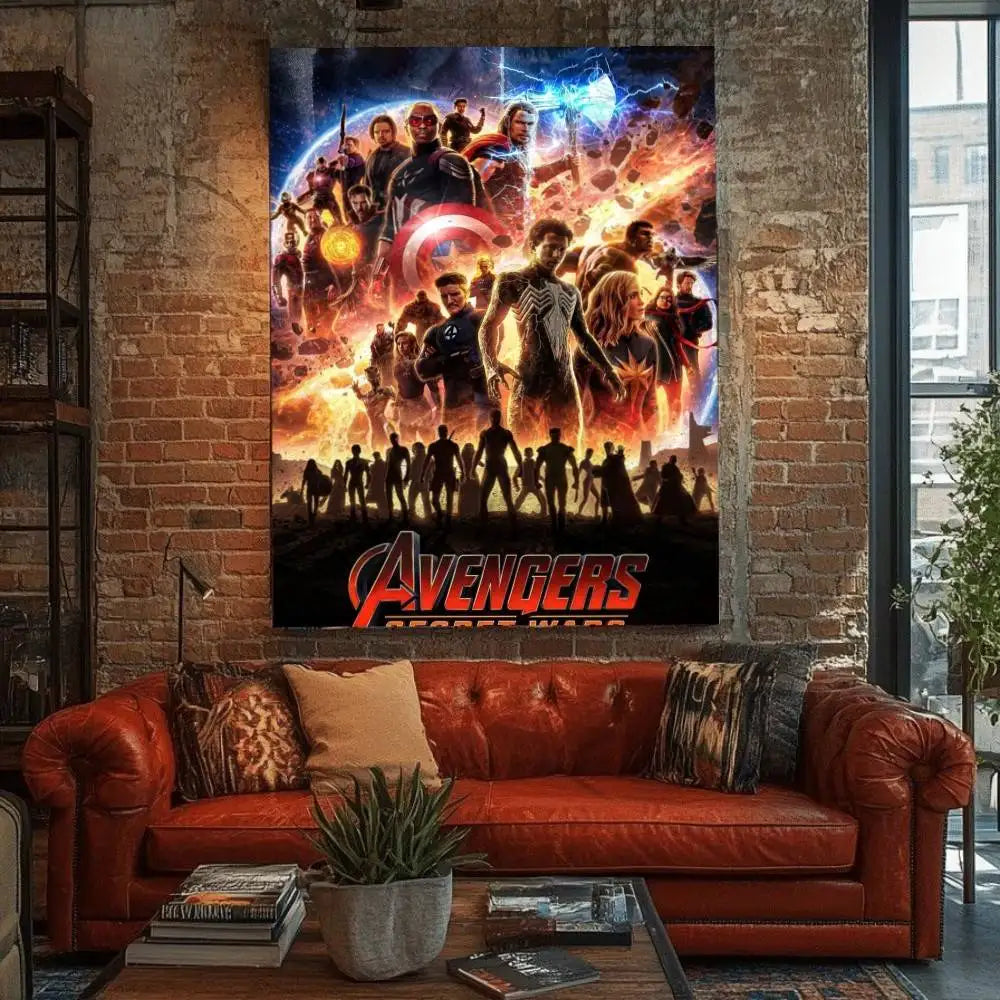 Avengers Secret Wars-poster - Kosmisch Explosieontwerp van het Team
