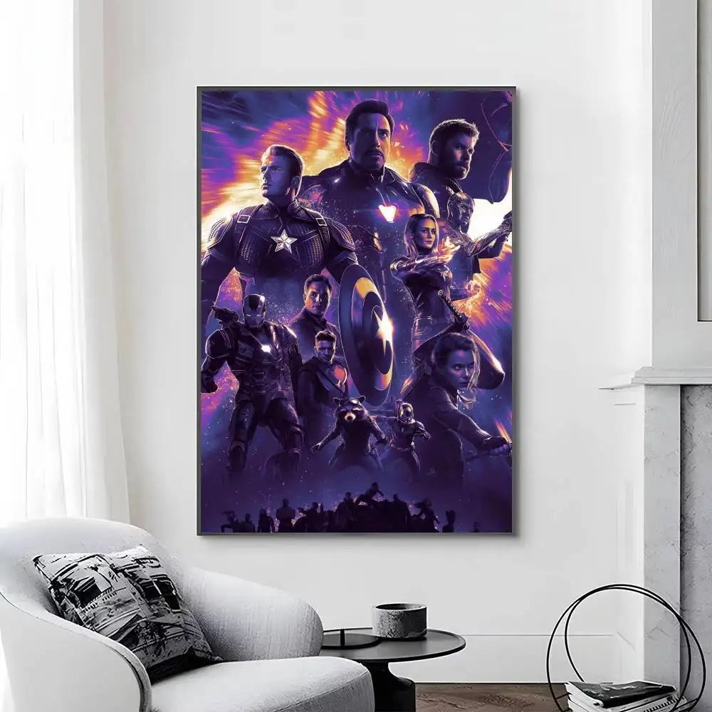 Avengers Infinity War-poster - Paars Silhouetontwerp