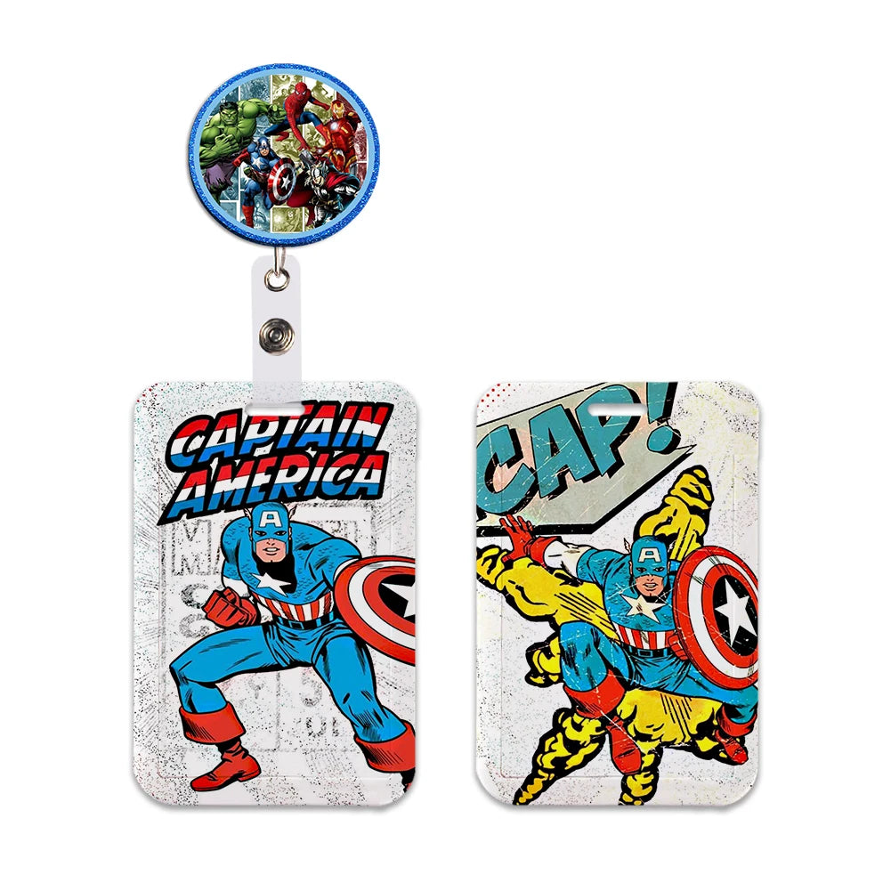 Iron Man-badgehouder - gouden helm tegen donkere achtergrond