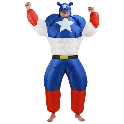 Opblaasbaar Avengers Captain America-kostuum
