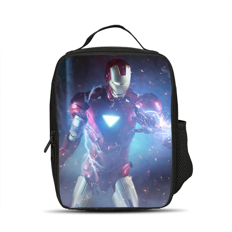 Avengers Iron Man-geïsoleerde lunchtas – driehoekige reactor met bliksemschichten