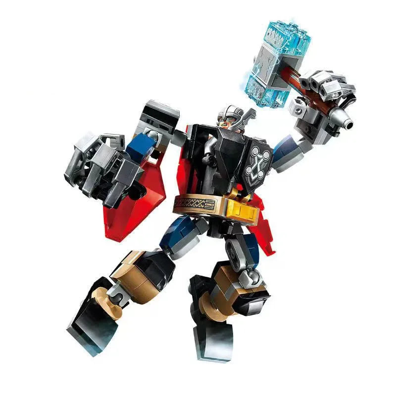 Set de blocs de construction Mecha Avengers - Captain America, Hulk, Wolverine et Thanos