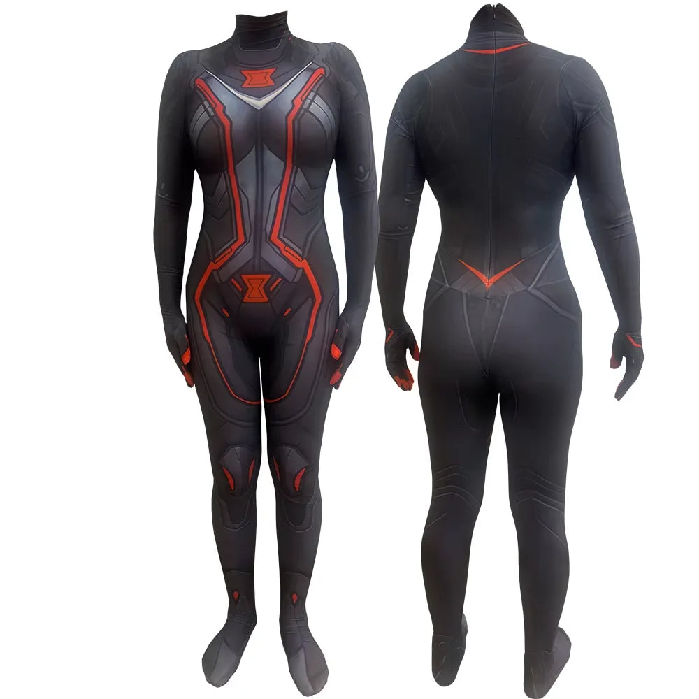 Avengers Black Widow-kostuum – 3D-zentai-cosplaypak voor dames