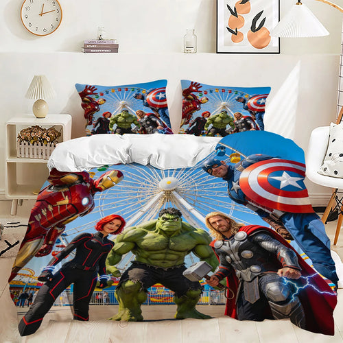 Dekbedovertrek Avengers - Blauw Captain America-ontwerp