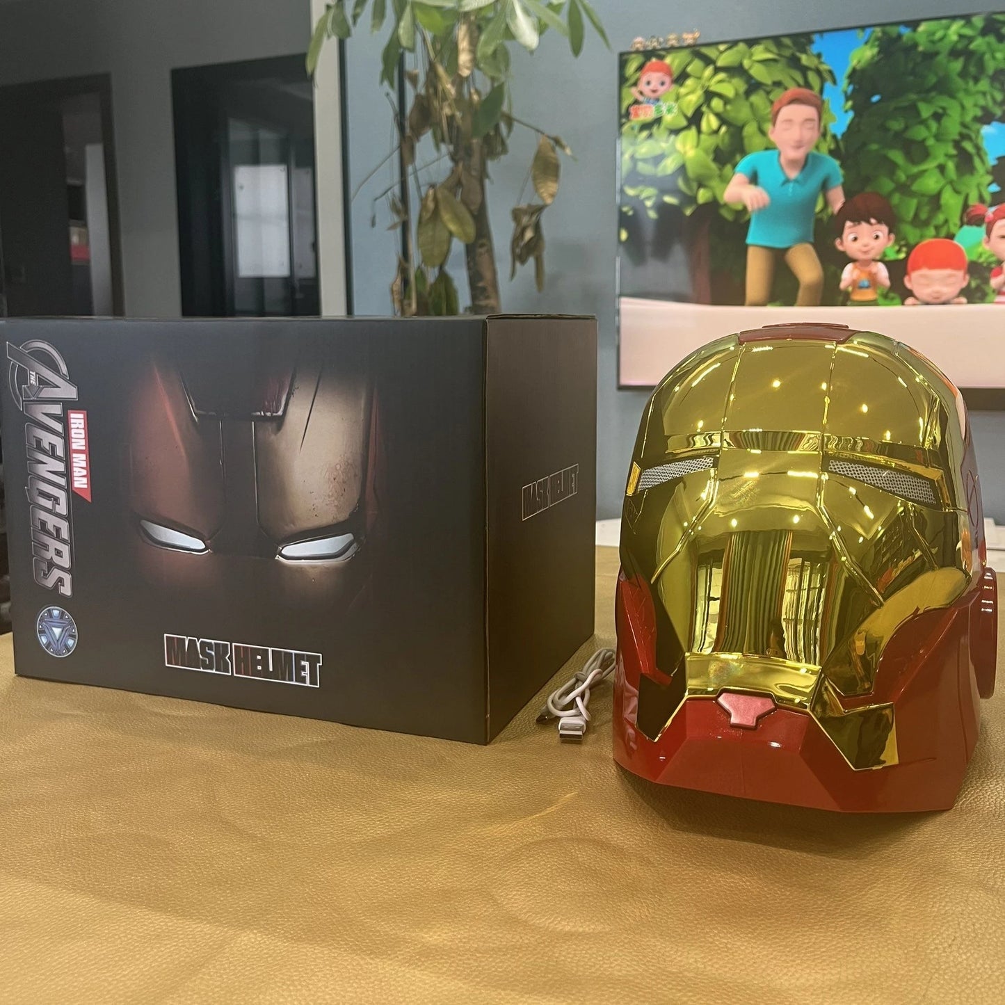 Avengers Iron Man-masker - elektrische helm met spraakbesturing, wit