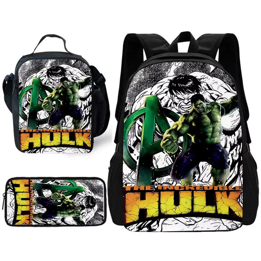 Hulk-rugzakset - groen The Incredible Hulk Avengers-logo