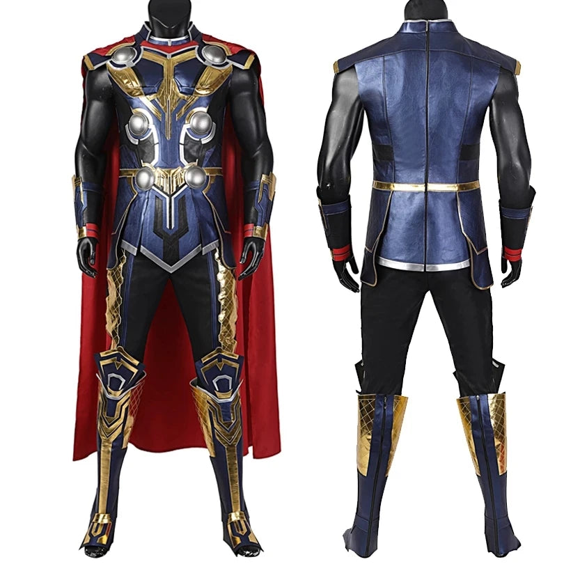 Thor Love and Thunder-cosplaykostuum - Odinson-pak met rode cape en pantser