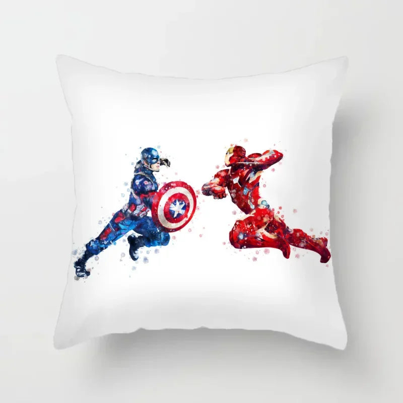 Kussenhoes Avengers Groep - Captain America tegen Iron Man